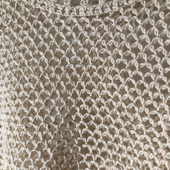 CUPSHE Beach Top Cover Crochet in Natural Colour  and Floral Detail - Picture 13 of 16